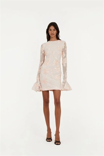 Rotate, Flower Mesh mini dress, Blush